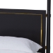 Baxton Studio Tamra Four-Poster Platform Bedroom Set - Black Wood Bed Frame with Matching Dresser, Chest and Nightstand, Modern Transitional Bedroom Furniture, King - BSOSW8650-Black-4PC King Poster Bedroom Set