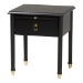 Baxton Studio Tamra Four-Poster Platform Bedroom Set - Black Wood Bed Frame with Matching Dresser, Chest and Nightstand, Modern Transitional Bedroom Furniture, King - BSOSW8650-Black-4PC King Poster Bedroom Set