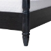 Baxton Studio Martino Four-Poster Platform Bed - Sculpted Post Bed Frame with Panel Headboard, Vintage Spindle Bed, Black, King - BSOSW8636-Black-King Poster Bed