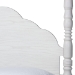 Baxton Studio Martino Four-Poster Platform Bed - Sculpted Post Bed Frame with Panel Headboard, Vintage Spindle Bed, White, Queen - BSOSW8636-White-Queen Poster Bed