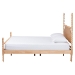 Baxton Studio Caliana Bobbin Four-Poster Platform Bed - Wooden Bed Frame with Turned Spindle Posts and Panel Headboard, Vintage-Inspired Bedroom Furniture, Natural Brown, Queen - BSOSW8638-Natural-Queen Poster Bed