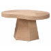 bali & pari Lenka Natural Jute Coffee Table - Textured Handwoven Cocktail Table with Sculptural Base and Irregular Top for Living Room or Lounge - BSOF2410-FT1-Jute-CT