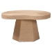 bali & pari Lenka Natural Jute Coffee Table - Textured Handwoven Cocktail Table with Sculptural Base and Irregular Top for Living Room or Lounge - BSOF2410-FT1-Jute-CT