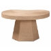 bali & pari Lenka Natural Jute Coffee Table - Textured Handwoven Cocktail Table with Sculptural Base and Irregular Top for Living Room or Lounge - BSOF2410-FT1-Jute-CT