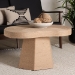 bali & pari Lenka Natural Jute Coffee Table - Textured Handwoven Cocktail Table with Sculptural Base and Irregular Top for Living Room or Lounge - BSOF2410-FT1-Jute-CT