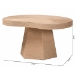 bali & pari Lenka Natural Jute Coffee Table - Textured Handwoven Cocktail Table with Sculptural Base and Irregular Top for Living Room or Lounge - BSOF2410-FT1-Jute-CT