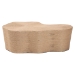 bali & pari Edna Natural Jute Coffee Table - Textured Handwoven Irregular Shape Cocktail Table for Living Room or Lounge - BSOF2410-FT4-Jute-CT