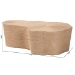 bali & pari Edna Natural Jute Coffee Table - Textured Handwoven Irregular Shape Cocktail Table for Living Room or Lounge - BSOF2410-FT4-Jute-CT
