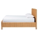 bali & pari Maritza Scalloped Natural Rattan Bed Frame - Handwoven Wicker Headboard and Footboard with Decorative Edge Detail, Boho Coastal Style for Bedroom, Queen - BSOMaritza-Wood/Light Honey-Queen