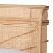 bali & pari Fiore Natural Rattan Bed Frame - Handwoven Wicker Headboard and Footboard with Curved Corners, Boho Coastal Natural Bedroom Furniture, Queen - BSOFiore-Natural/Rattan-Queen