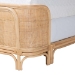 bali & pari Fiore Natural Rattan Bed Frame - Handwoven Wicker Headboard and Footboard with Curved Corners, Boho Coastal Natural Bedroom Furniture, Queen - BSOFiore-Natural/Rattan-Queen
