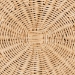 bali & pari Ying Round Natural Rattan Ottoman with Cushion - Handwoven Wicker Pleated Skirt Accent Coffee Table or Extra Seating for Living Room or Sunroom, Small - BSOYing-Small-Natural/Rattan-Cushion-Ottoman