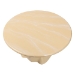 bali & pari Aponi Marbled Resin Coffee Table - Sculptural Center Table with Round Top and Pedestal Base, Modern Contemporary Statement Furniture, Cream - BSOAponi-Cream Marbled Resin-CT
