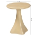 bali & pari Aponi Marbled Resin End Table - Sculptural Side Table with Round Top and Pedestal Base, Modern Contemporary Statement Furniture, Cream - BSOAponi-Cream Marbled Resin-ET
