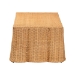 bali & pari Palm Scalloped Rattan Coffee Table - Handwoven Wicker Rectangle Accent Table for Living Room, Patio or Sunroom, Coastal Boho Style, Light Honey - BSOPalm-Light Honey Rattan-Rectangular-Coffee Table