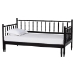 Baxton Studio Marisela Twin-To-King Expandable Daybed - Wood Spindle Bed Frame with Bamboo-Inspired Posts, Modern Transitional Bedroom Furniture - BSOMG0246-4-Black-Twin to King-Daybed