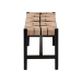 bali & pari Prita Woven Paper Loom Bench with Mahogany Wood Frame - Handcrafted Accent Seating for Dining Room or Entryway, Black - BSOBNCH-1-BK Wood/BR Loom-Bench