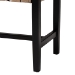 bali & pari Prita Woven Paper Loom Bench with Mahogany Wood Frame - Handcrafted Accent Seating for Dining Room or Entryway, Black - BSOBNCH-1-BK Wood/BR Loom-Bench