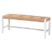bali & pari Prita Woven Paper Loom Bench with Mahogany Wood Frame - Handcrafted Accent Seating for Dining Room or Entryway, White - BSOBNCH-1-WH Wood/BR Loom-Bench