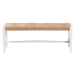 bali & pari Prita Woven Paper Loom Bench with Mahogany Wood Frame - Handcrafted Accent Seating for Dining Room or Entryway, White - BSOBNCH-1-WH Wood/BR Loom-Bench