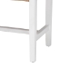 bali & pari Prita Woven Paper Loom Bench with Mahogany Wood Frame - Handcrafted Accent Seating for Dining Room or Entryway, White - BSOBNCH-1-WH Wood/BR Loom-Bench