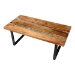 bali & pari Apio Wood Epoxy Resin Coffee Table with Glass Inlay - Rectangular Live Edge Teak wood Accent Table with Black Metal Base, Modern Rustic Centerpiece - BSOApio-Hollow Teak Wood/Resin-Coffee Table-Boxed