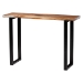 bali & pari Apio Wood Epoxy Resin Console Table with Glass Inlay - Rectangular Live Edge Teak Wood Accent Table with Black Metal Base, Modern Rustic Furniture for Living Room or Entryway - BSOApio-Hollow Teak Wood/Resin-Console Table-Boxed