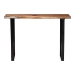 bali & pari Apio Wood Epoxy Resin Console Table with Glass Inlay - Rectangular Live Edge Teak Wood Accent Table with Black Metal Base, Modern Rustic Furniture for Living Room or Entryway - BSOApio-Hollow Teak Wood/Resin-Console Table-Boxed