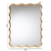 Baxton Studio Cassara Gold Scalloped Rectangular Wall Mirror - Stylish Curved Edge Decorative Wall Accent for Living Room, Bedroom, or Entryway - BSORXW-10997-Wall Mirror