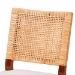 bali & pari Lesia Natural Rattan Dining Chair with Cushion - Handwoven Wicker Side Chair with Mahogany Wood Frame, Coastal Boho Style Seating for Kitchen or Dining Room - BSOLesia-MDN-Mahogany-Cushion-DC