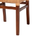 bali & pari Lesia Natural Rattan Dining Chair with Cushion - Handwoven Wicker Side Chair with Mahogany Wood Frame, Coastal Boho Style Seating for Kitchen or Dining Room - BSOLesia-MDN-Mahogany-Cushion-DC