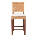 bali & pari Lesia Natural Rattan Counter Stool with Cushion - Handwoven Wicker Stool with Mahogany Wood Frame, Coastal Boho Style for Kitchen Island or Bar Seating - BSOLesia-MDN-Mahogany-Cushion-CS
