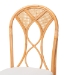 bali & pari Tony 5-Piece Natural Rattan Dining Set with Round Scalloped Edge Table and 4 Chairs, Handwoven Wicker Dining Furniture with Cushioned Seats, Boho Coastal Kitchen or Dining Room Set - BSOTony-Light Honey Rattan-5PC Dining Set