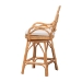 bali & pari Adam Natural Rattan Counter Stool with Cushion - Handwoven Wicker Swivel Bar Chair for Kitchen Island or Lounge Area - BSOAdam-Light Honey/Rattan-Swivel-Cushion-CS