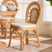 bali & pari Adam Natural Rattan Dining Chair with Curved Backrest and Removable Cushion - Handwoven Wicker Accent Chair for Dining Room or Kitchen - BSOAdam-Light Honey/Rattan-Cushion-DC