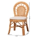 bali & pari Adam Natural Rattan Dining Chair with Curved Backrest and Removable Cushion - Handwoven Wicker Accent Chair for Dining Room or Kitchen - BSOAdam-Light Honey/Rattan-Cushion-DC
