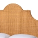 bali & pari Melanie Natural Rattan Bed - Coastal Boho Bed Frame with Scalloped Headboard, Queen - BSOMelanie-Wood/Light Honey-Queen