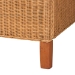 bali & pari Melanie Natural Rattan Bed - Coastal Boho Bed Frame with Scalloped Headboard, Queen - BSOMelanie-Wood/Light Honey-Queen