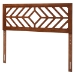 Baxton Studio Olsen Wood Headboard with Geometric Cutout Design - Modern Decorative Panel for Bed Frame, Contemporary Bedroom Accent with Adjustable Height, Full