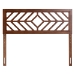 Baxton Studio Olsen Wood Headboard with Geometric Cutout Design - Modern Decorative Panel for Bed Frame, Contemporary Bedroom Accent with Adjustable Height, Full - BSOMG9801-Walnut-HB-Full