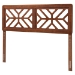 Baxton Studio Kalare Wood Headboard with Geometric Cutout Design - Modern Decorative Panel for Bed Frame, Contemporary Bedroom Accent with Adjustable Height, Full