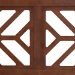 Baxton Studio Kalare Wood Headboard with Geometric Cutout Design - Modern Decorative Panel for Bed Frame, Contemporary Bedroom Accent with Adjustable Height, Full - BSOMG9809-Walnut-HB-Full