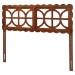 Baxton Studio Nansen Wood Headboard with Scalloped Frame - Geometric Cutout Decorative Panel for Bed Frame, Modern Coastal Bedroom Accent with Adjustable Height, Full, Walnut