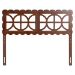 Baxton Studio Nansen Wood Headboard with Scalloped Frame - Geometric Cutout Decorative Panel for Bed Frame, Modern Coastal Bedroom Accent with Adjustable Height, Full, Walnut - BSOMG9811-1-Walnut-HB-Full