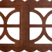 Baxton Studio Nansen Wood Headboard with Scalloped Frame - Geometric Cutout Decorative Panel for Bed Frame, Modern Coastal Bedroom Accent with Adjustable Height, Full, Walnut - BSOMG9811-1-Walnut-HB-Full