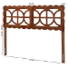 Baxton Studio Nansen Wood Headboard with Scalloped Frame - Geometric Cutout Decorative Panel for Bed Frame, Modern Coastal Bedroom Accent with Adjustable Height, Full, Walnut - BSOMG9811-1-Walnut-HB-Full