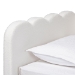 Baxton Studio Palmer Cream Teddy-Bear Fabric Daybed with Rolling Trundle - Scalloped Edge Daybed with Plush Upholstery, Modern Sofa Bed for Bedroom or Guest Room, Twin - BSOSP1066-B-CF0034 Cream Teddy Bear Fabric Daybed-Twin