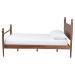 Baxton Studio Gianetta Wood Platform Bed - Traditional Poster Bed Frame with Panel Headboard and Low Profile Footboard, Classic Bedroom Furniture, Queen - BSOMG0257-Walnut-Queen