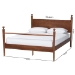 Baxton Studio Gianetta Wood Platform Bed - Traditional Poster Bed Frame with Panel Headboard and Low Profile Footboard, Classic Bedroom Furniture, Queen - BSOMG0257-Walnut-Queen