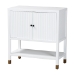 bali & pari Aiden Fluted Sideboard -  2-Door Accent Storage Cabinet with Open Shelf and Raised Legs, Compact Entryway or Dining Room Cabinet